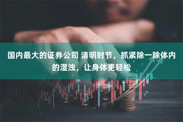 国内最大的证券公司 清明时节，抓紧除一除体内的湿浊，让身体更轻松